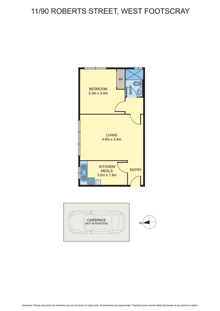 Floorplan of Homely apartment listing, 11/90 Roberts Street, West Footscray VIC 3012