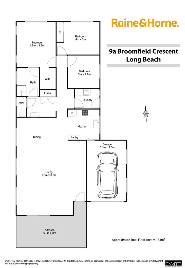 Floorplan of Homely house listing, 9a Broomfield Crescent, Long Beach NSW 2536