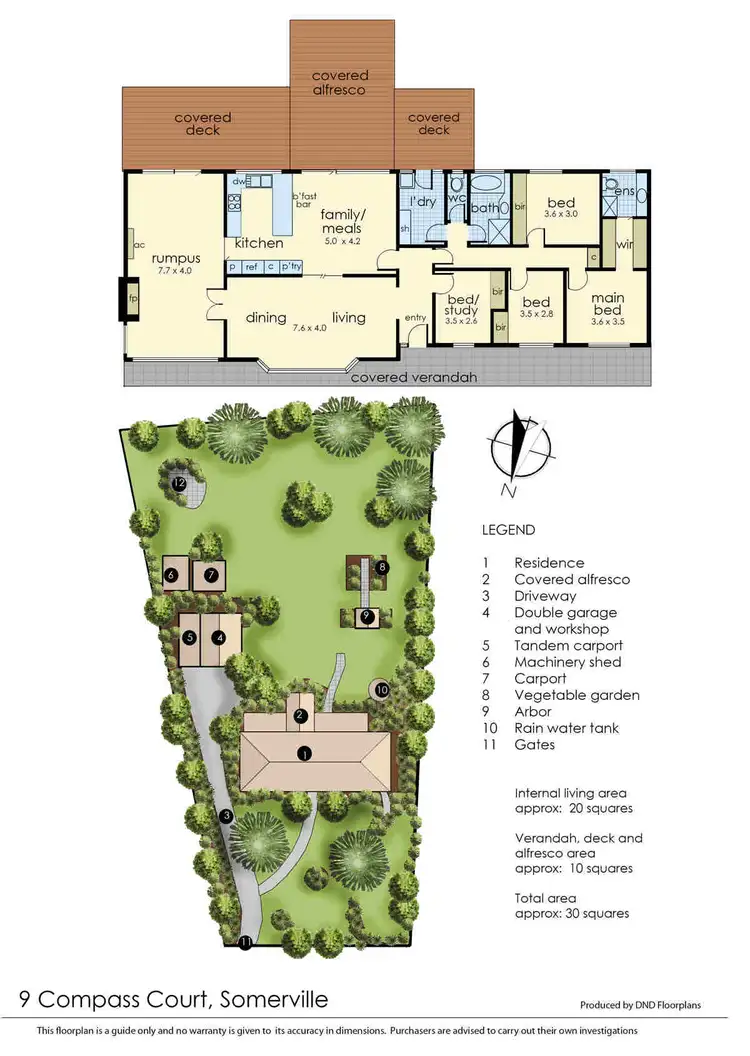 Floorplan of Homely house listing, 9 Compass Court, Somerville VIC 3912