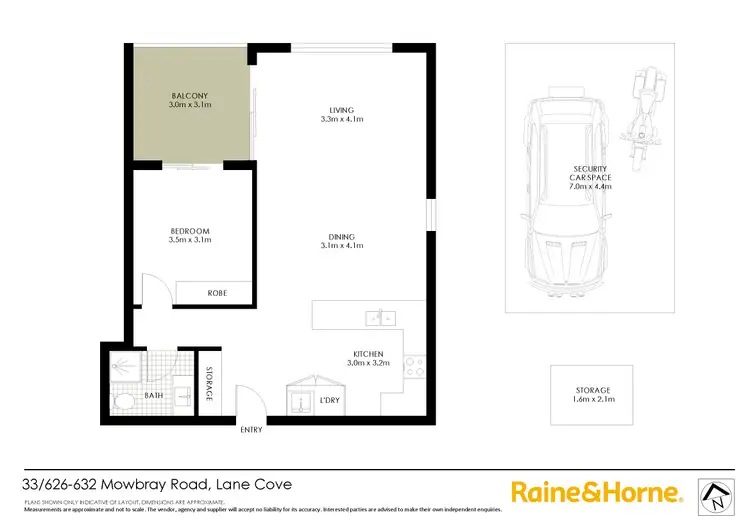 Floorplan of Homely apartment listing, 33/626 Mowbray Road, Lane Cove NSW 2066