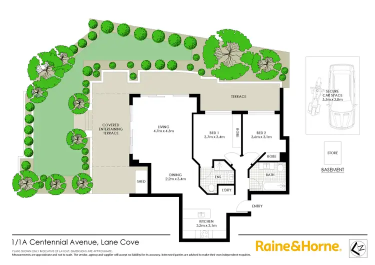 Floorplan of Homely apartment listing, 1/1A Centennial Avenue, Lane Cove NSW 2066