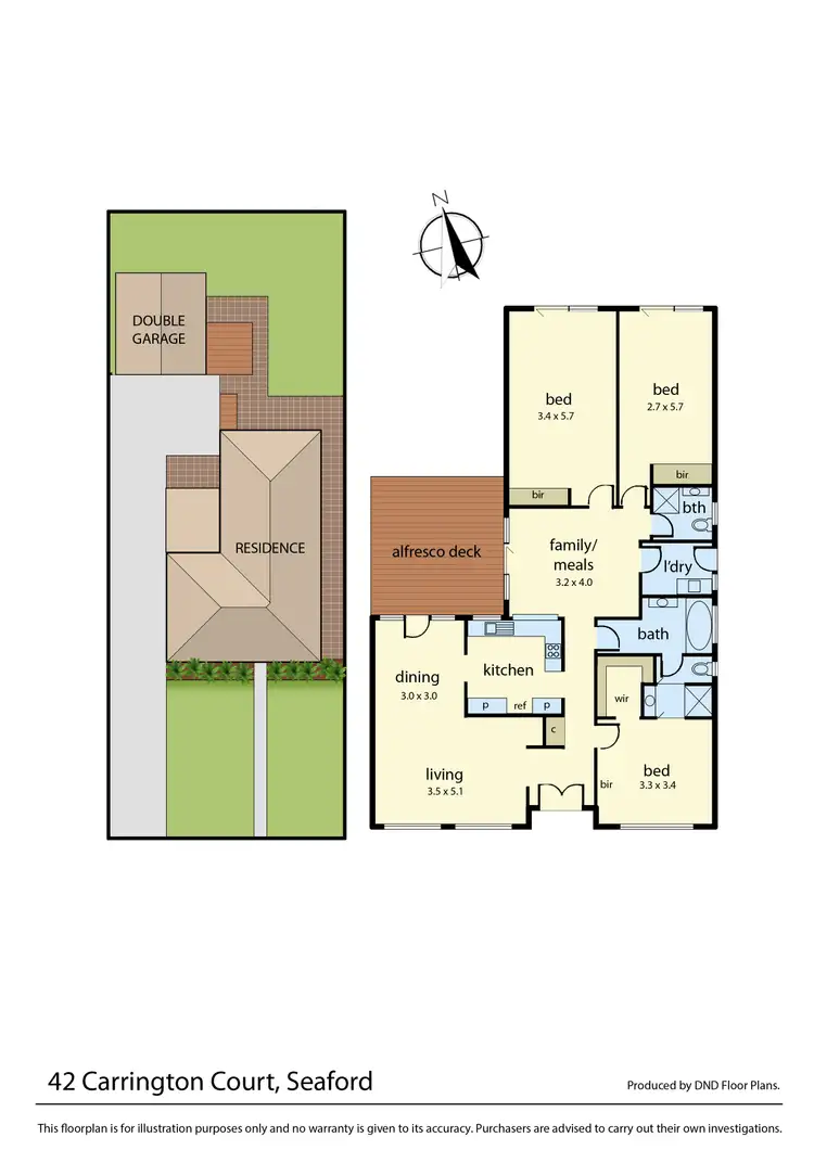 Floorplan of Homely house listing, 42 Carrington Court, Seaford VIC 3198