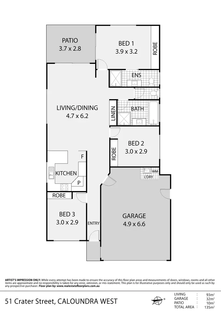 Floorplan of Homely house listing, 51 Crater Street, Caloundra West QLD 4551