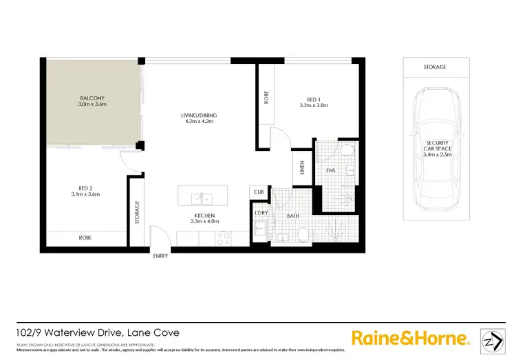 Floorplan of Homely apartment listing, 102/9 Waterview Drive, Lane Cove NSW 2066