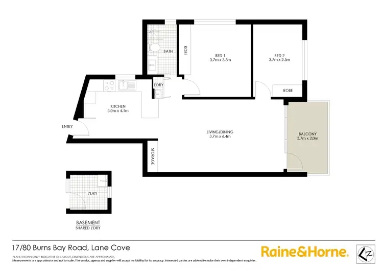 Floorplan of Homely apartment listing, 17/80 Burns Bay Road, Lane Cove NSW 2066