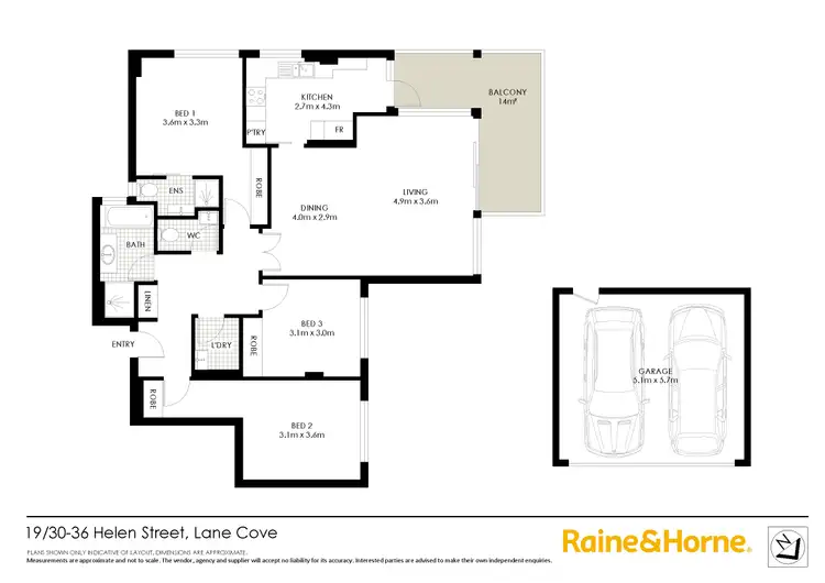 Floorplan of Homely apartment listing, 19/30 Helen Street, Lane Cove NSW 2066