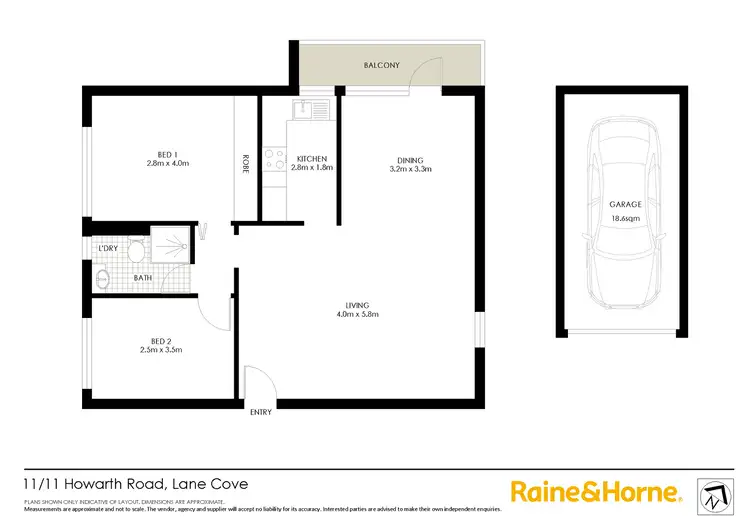 Floorplan of Homely apartment listing, 11/11 Howarth Road, Lane Cove NSW 2066
