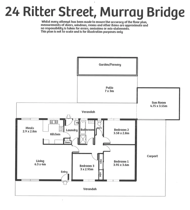 Floorplan of Homely house listing, 24 Ritter Street, Murray Bridge SA 5253