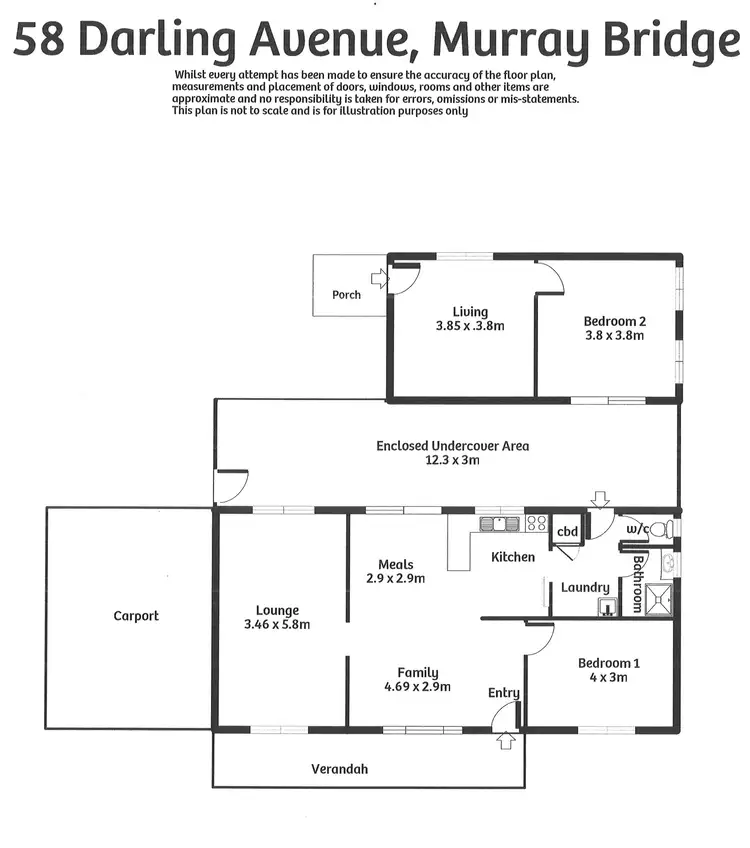 Floorplan of Homely house listing, 58 Darling Avenue, Murray Bridge SA 5253