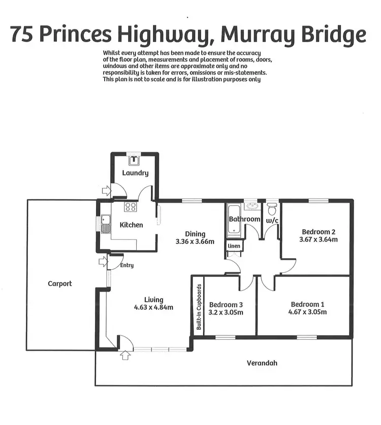 Floorplan of Homely house listing, 75 Princes Highway, Murray Bridge SA 5253