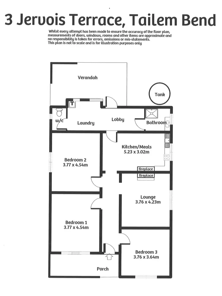 Floorplan of Homely house listing, 3 Jervois Terrace, Tailem Bend SA 5260
