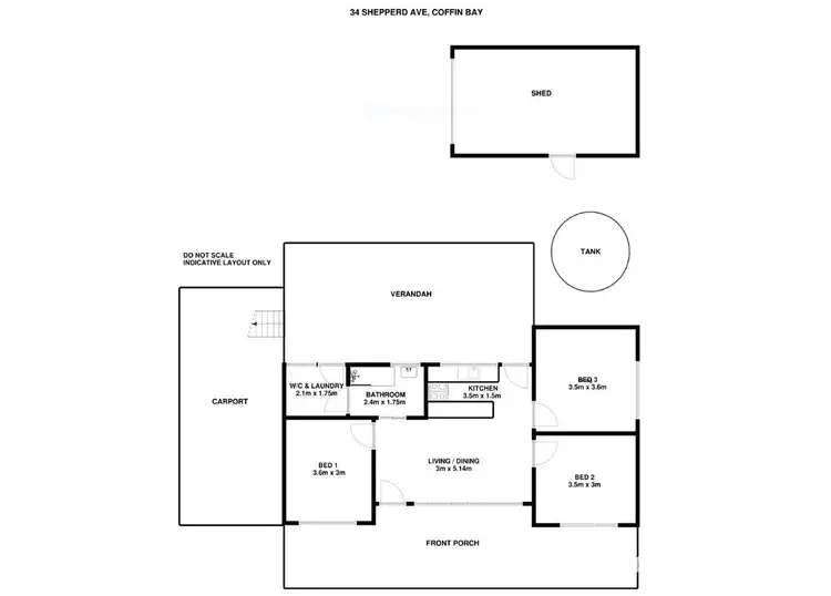 Floorplan of Homely house listing, 34 Shepperd Avenue, Coffin Bay SA 5607