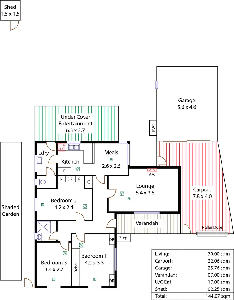 Floorplan of Homely house listing, 33 Rollison Road, Elizabeth Vale SA 5112
