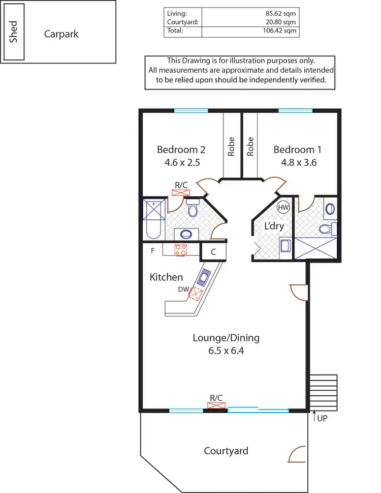 Floorplan of Homely unit listing, 17/355 Fullarton Road, Fullarton SA 5063