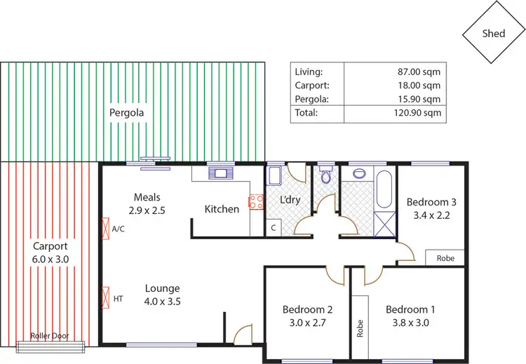 Floorplan of Homely unit listing, 6/71A Warren Road, Modbury North SA 5092