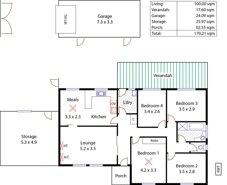 Floorplan of Homely house listing, 2 Rositano Drive, Salisbury SA 5108