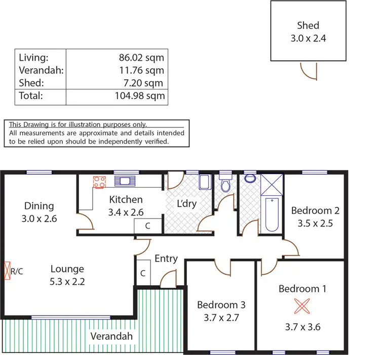 Floorplan of Homely house listing, 5 Riverview Drive, Salisbury Downs SA 5108