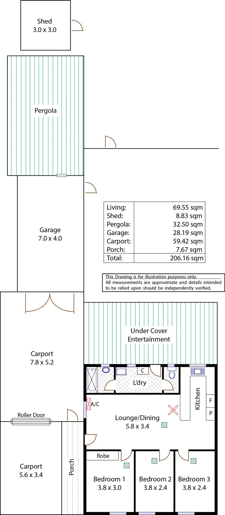 Floorplan of Homely house listing, 45 Hunter Crescent, Salisbury North SA 5108