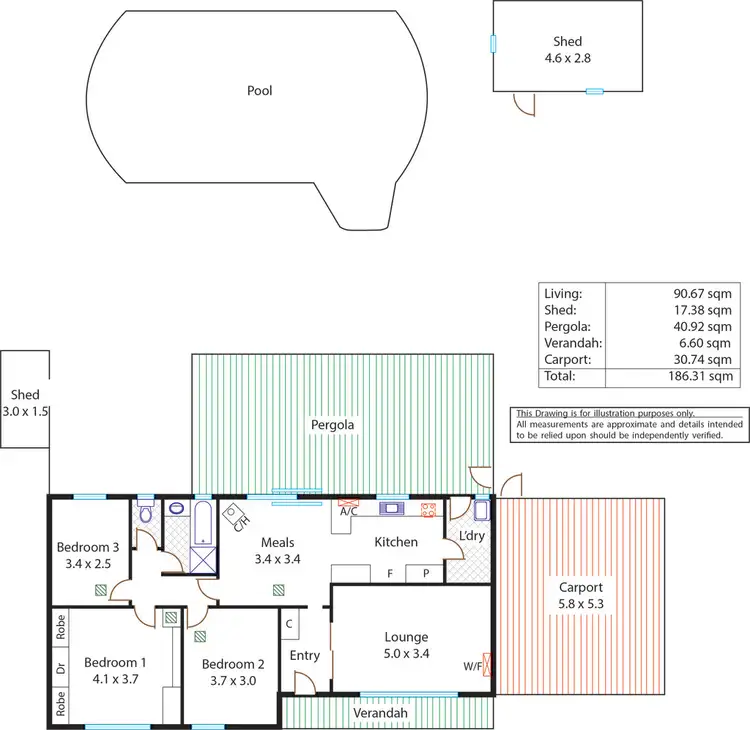 Floorplan of Homely house listing, 54 Witonga Avenue, Salisbury North SA 5108