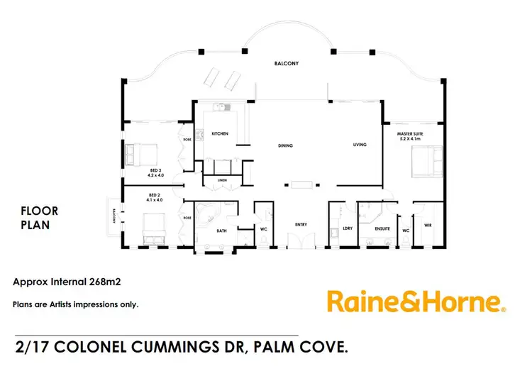 Floorplan of Homely apartment listing, 2/17 COLONEL CUMMINGS DRIVE, Palm Cove QLD 4879
