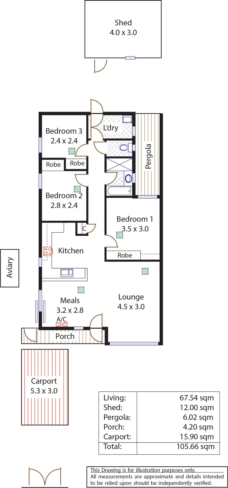 Floorplan of Homely unit listing, 19A McNamara Street, Modbury Heights SA 5092