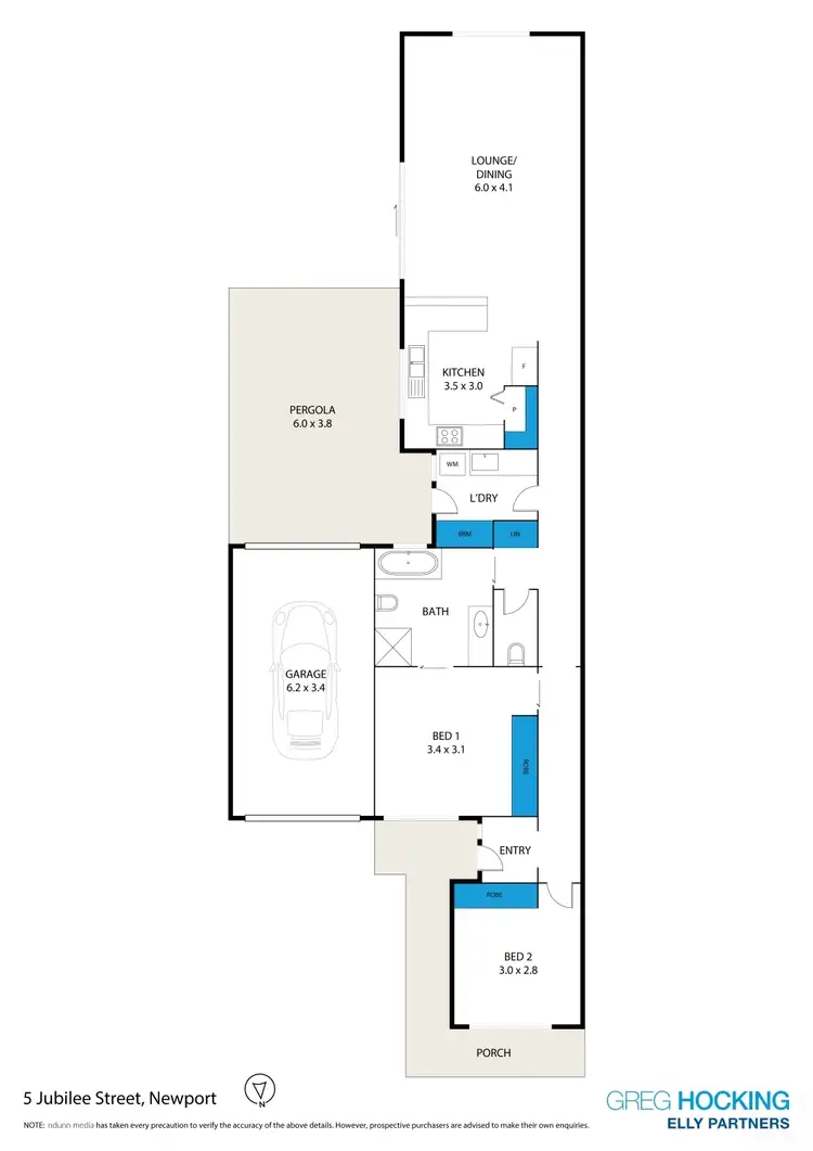 Floorplan of Homely house listing, 5 Jubilee Street, Newport VIC 3015