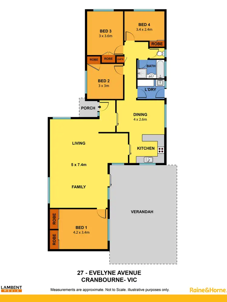 Floorplan of Homely house listing, 27 EVELYNE AVENUE, Cranbourne VIC 3977
