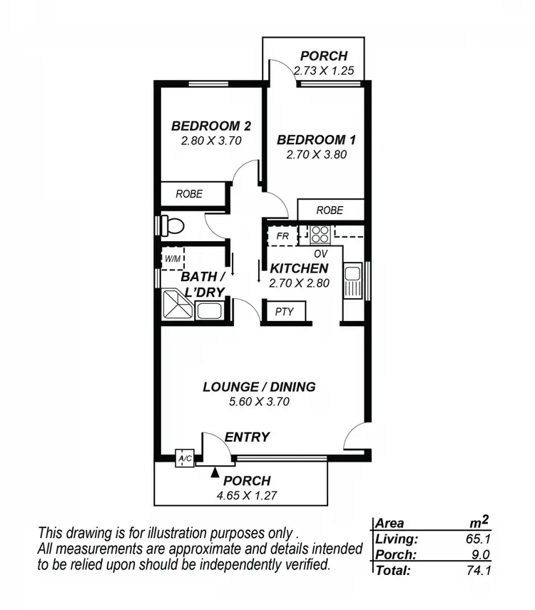 Floorplan of Homely unit listing, 11/4 Shepherds Hill Road, Bedford Park SA 5042