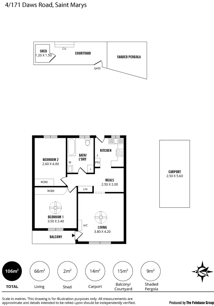 Floorplan of Homely unit listing, 4/171 Daws Road, St Marys SA 5042