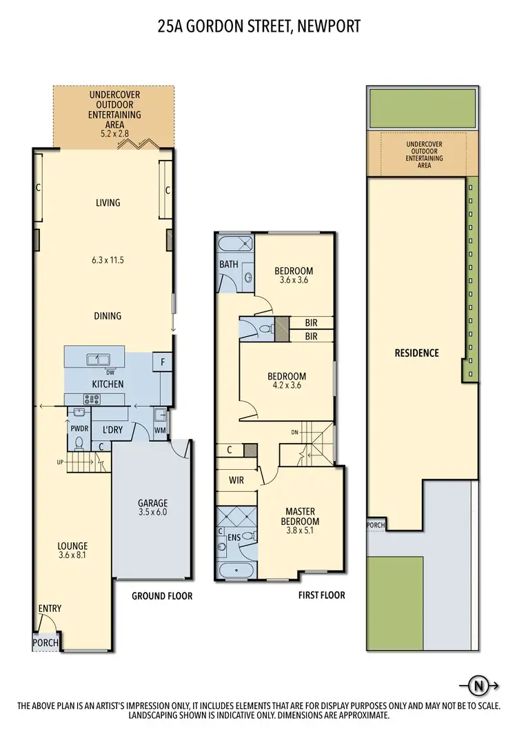 Floorplan of Homely townhouse listing, 25A Gordon Street, Newport VIC 3015