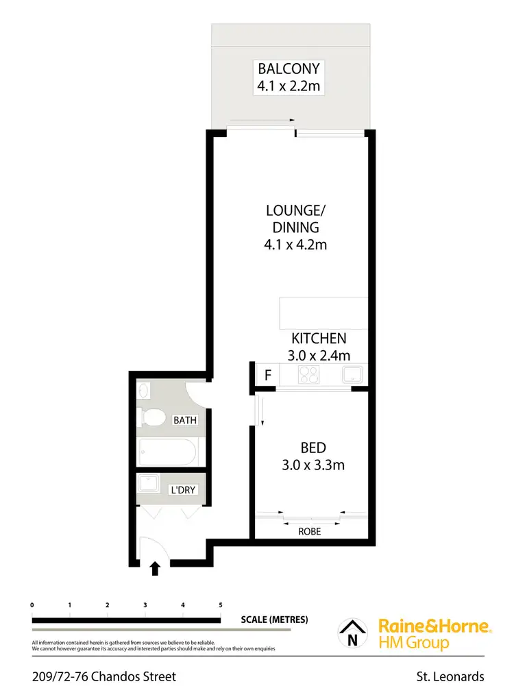 Floorplan of Homely apartment listing, 209/72-76 Chandos Street, St Leonards NSW 2065
