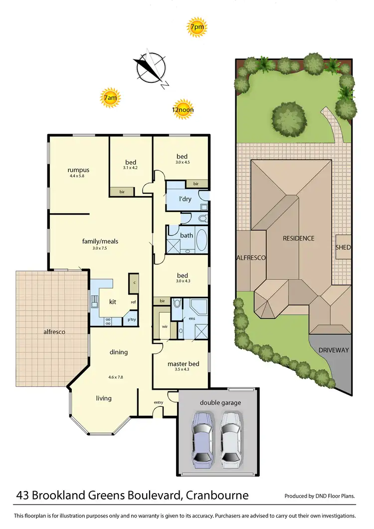 Floorplan of Homely house listing, 43 Brookland Greens Boulevard, Cranbourne VIC 3977