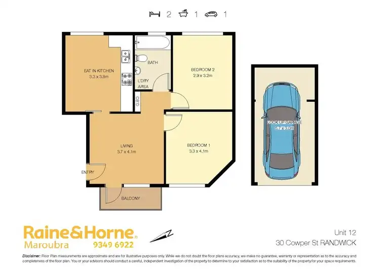 Floorplan of Homely apartment listing, 12/30 Cowper St, Randwick NSW 2031