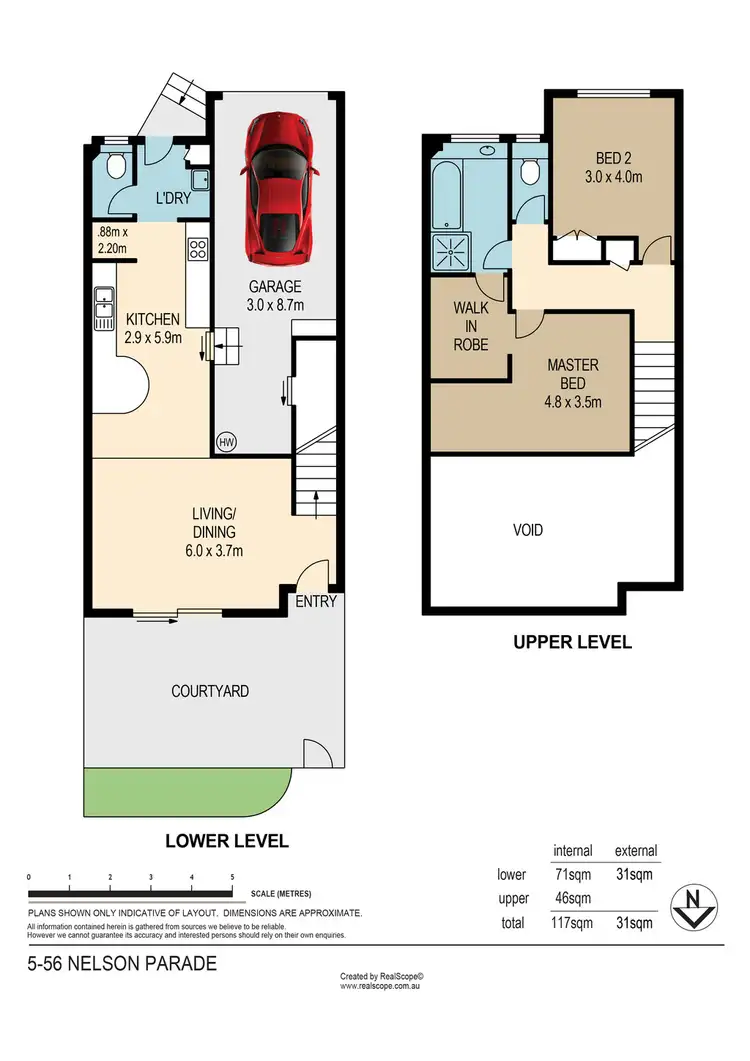 Floorplan of Homely townhouse listing, 5/56 Nelson Parade, Indooroopilly QLD 4068