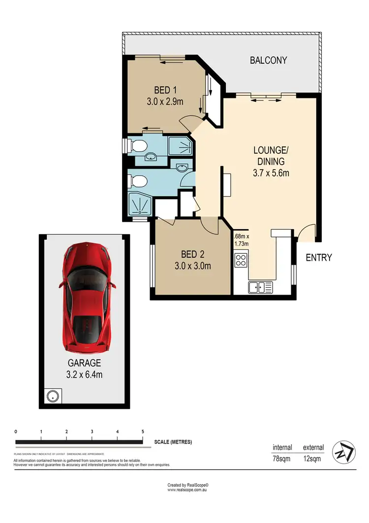 Floorplan of Homely unit listing, 3/29 Durham Street, St Lucia QLD 4067