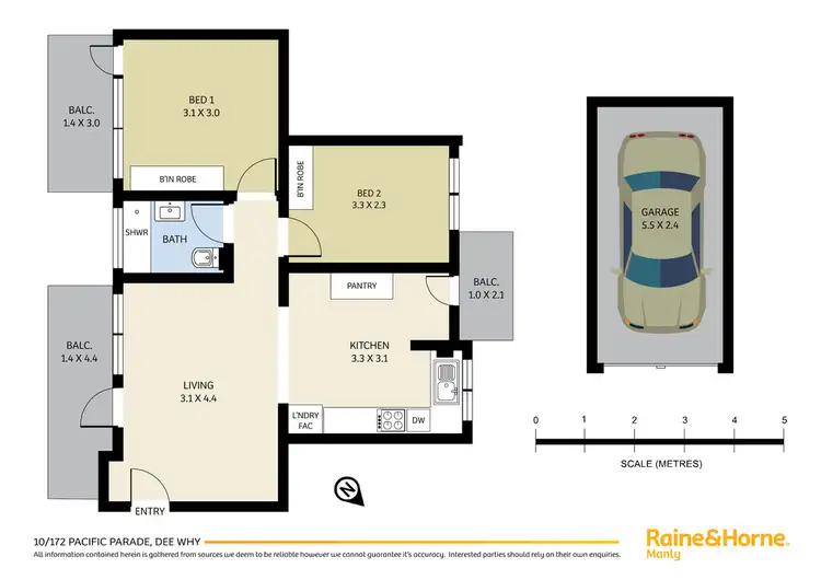 Floorplan of Homely apartment listing, 10/172 Pacific Parade, Dee Why NSW 2099
