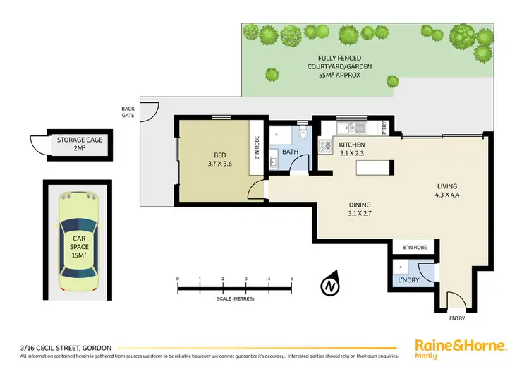 Floorplan of Homely apartment listing, 3/16 Cecil Street, Gordon NSW 2072