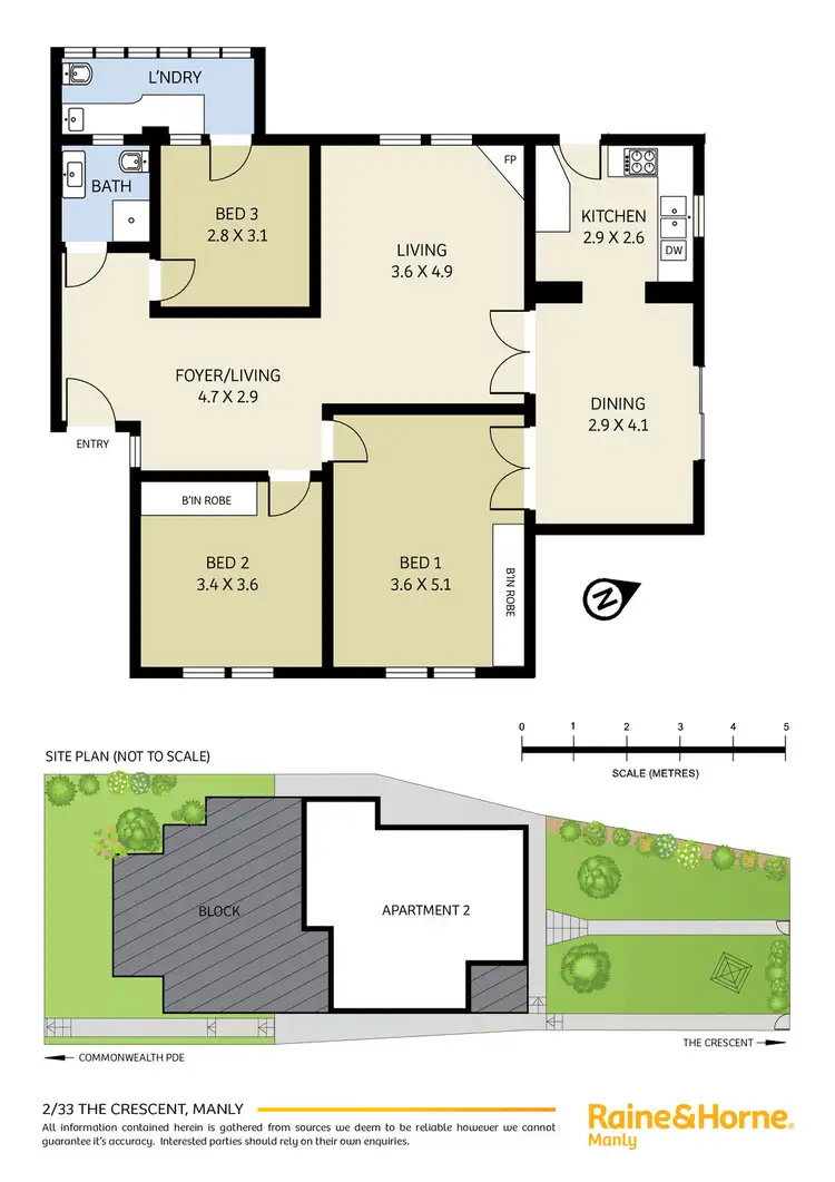 Floorplan of Homely apartment listing, 2/33 The Crescent, Manly NSW 2095
