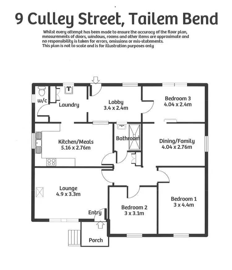 Floorplan of Homely house listing, 9 Culley Street, Tailem Bend SA 5260
