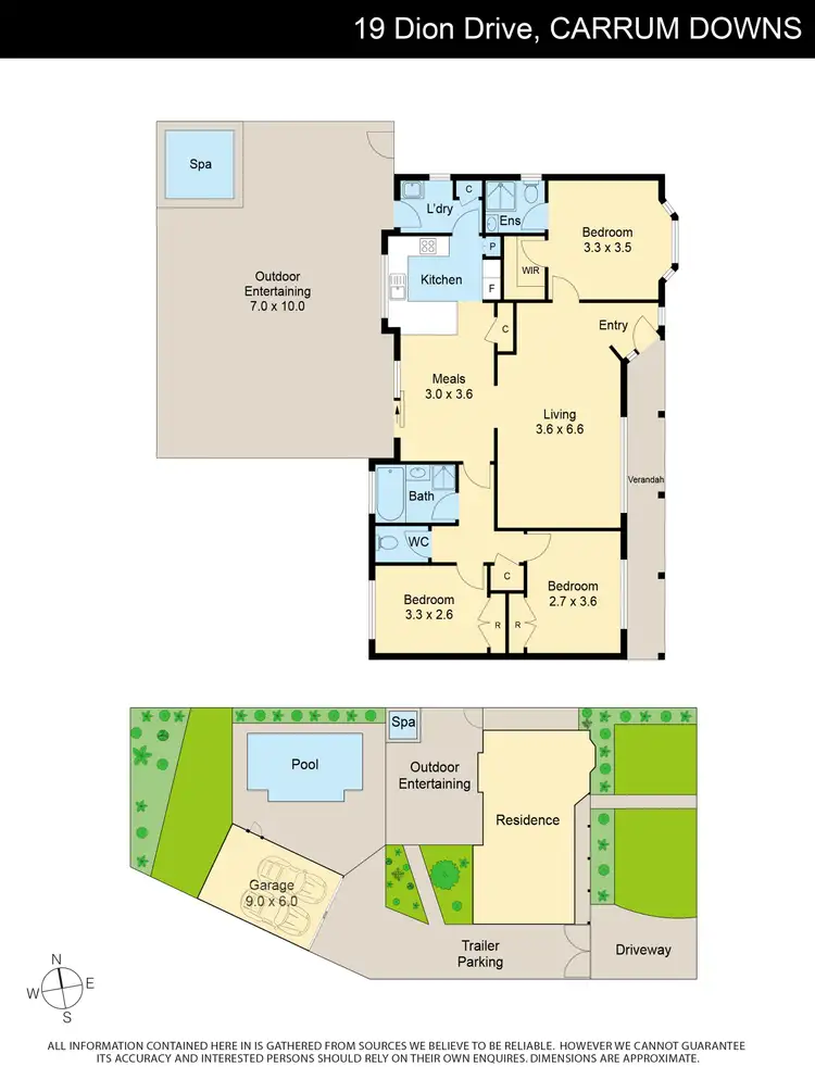 Floorplan of Homely house listing, 19 Dion Drive, Carrum Downs VIC 3201
