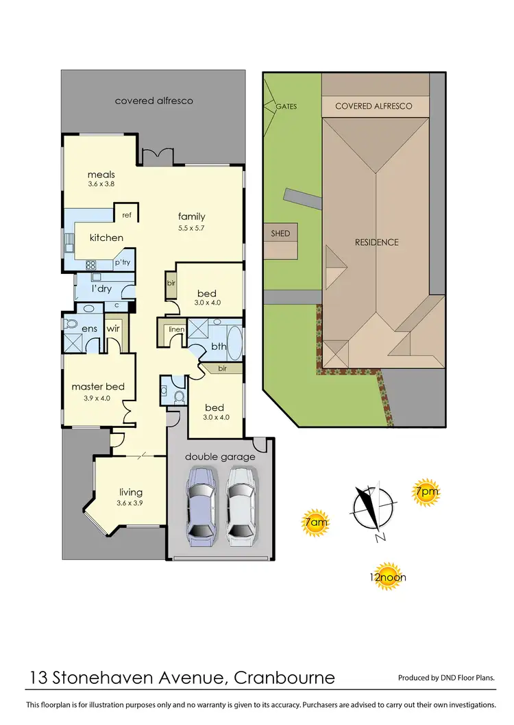 Floorplan of Homely house listing, 13 Stonehaven Avenue, Cranbourne VIC 3977