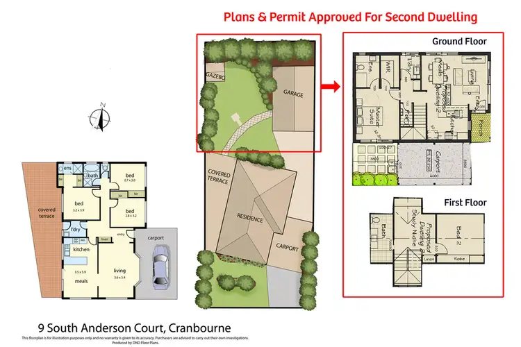 Floorplan of Homely house listing, 9 SOUTH ANDERSON COURT, Cranbourne VIC 3977