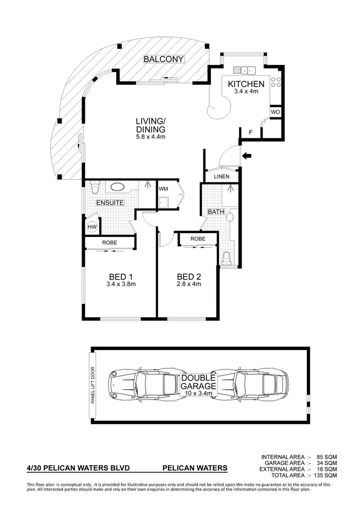 Floorplan of Homely unit listing, 4/30 Pelican Waters Boulevard, Pelican Waters QLD 4551