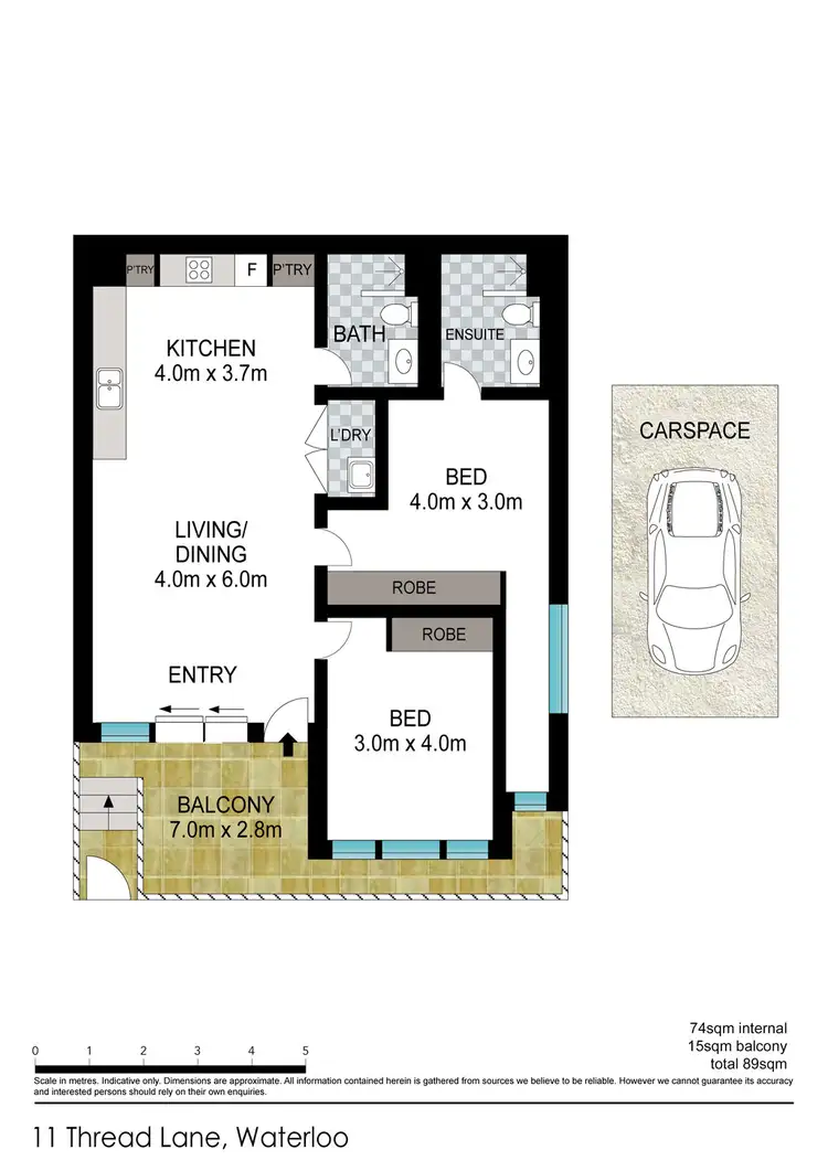 Floorplan of Homely apartment listing, 11 Thread Lane, Waterloo NSW 2017