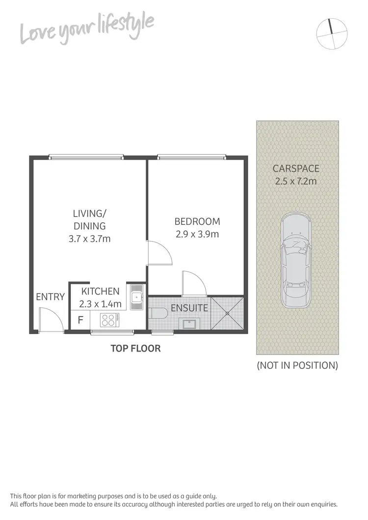 Floorplan of Homely apartment listing, 7/27-31 St Marys Street, Camperdown NSW 2050