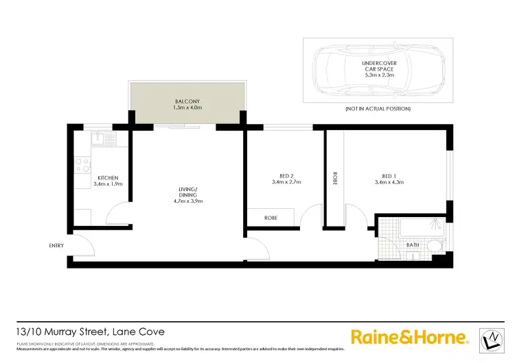 Floorplan of Homely apartment listing, 13/10 Murray Street, Lane Cove NSW 2066