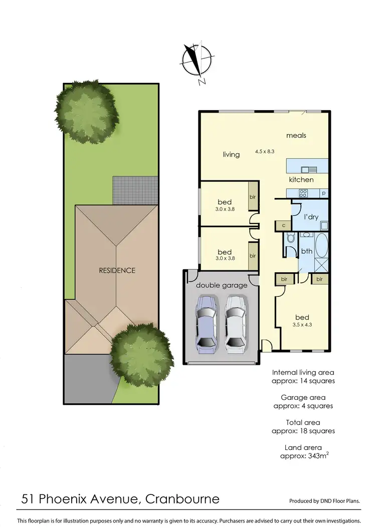 Floorplan of Homely house listing, 51 Phoenix Avenue, Cranbourne VIC 3977