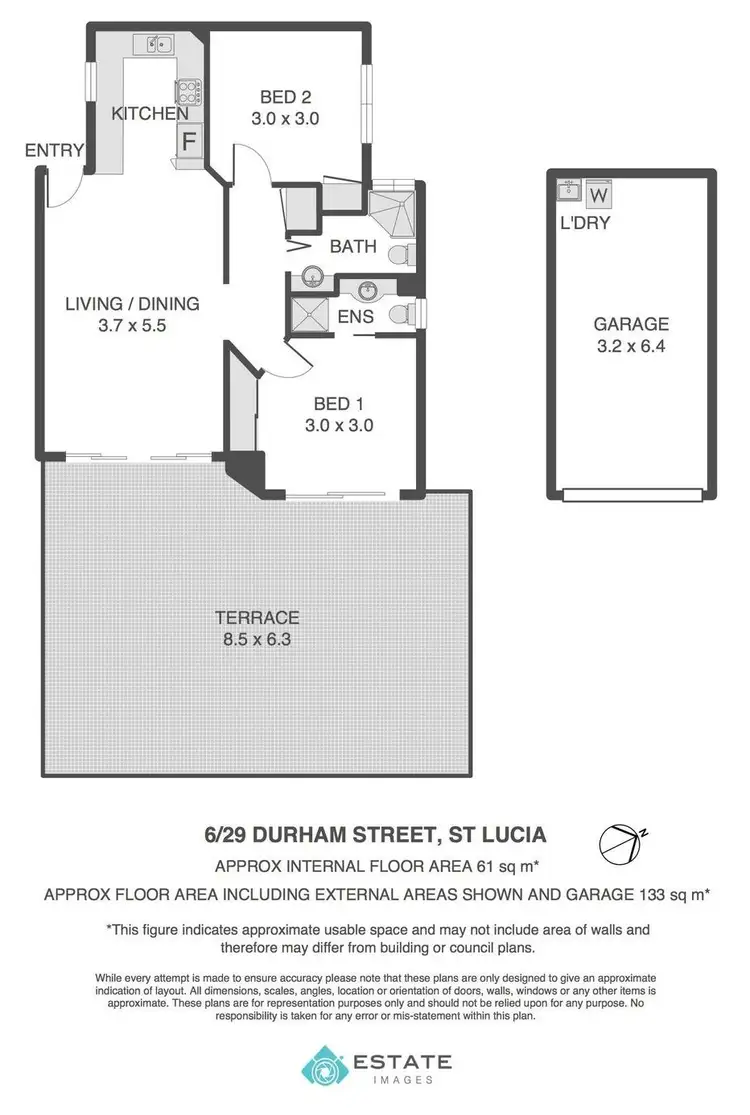 Floorplan of Homely apartment listing, 6/29 Durham Street, St Lucia QLD 4067