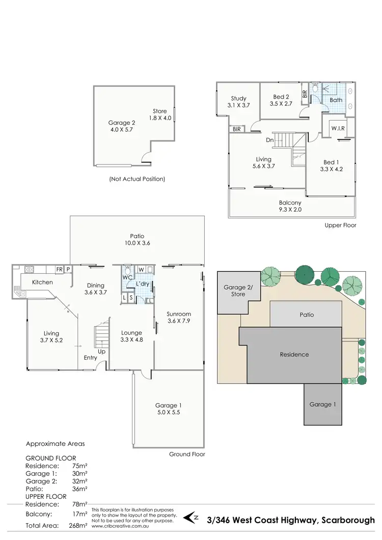 Floorplan of Homely house listing, 3/346 West Coast Highway, Scarborough WA 6019