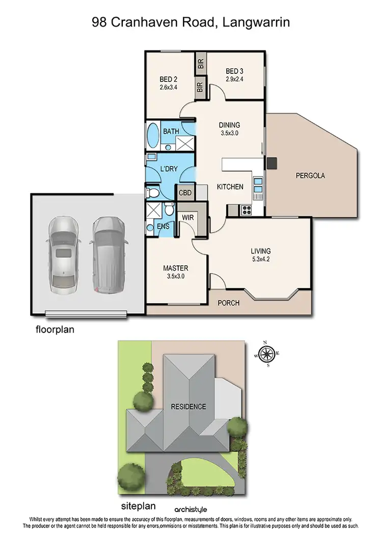 Floorplan of Homely house listing, 98 Cranhaven Road, Langwarrin VIC 3910